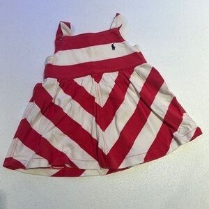 Ralph Lauren red and white striped dress. So cute.